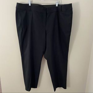 Lane Bryant The Allie Ankle Pant Size 28R Black Stretch Waist Dress Pants